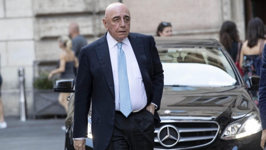 Adriano Galliani arriva a Palazzo Grazioli per il primo incontro del tavolo delle regole di Forza Italia con il presidente Silvio Berlusconi, Roma, 26 giugno 2019. ANSA/MASSIMO PERCOSSI