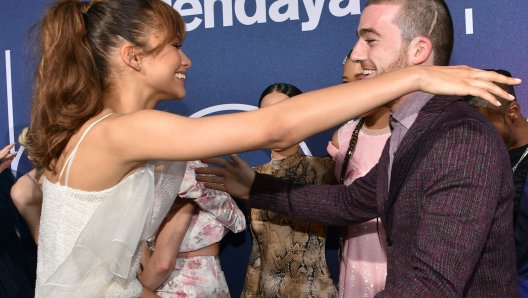 (FILES) US actors Angus Cloud and Zendaya attend the Los Angeles premiere of the new HBO series Euphoria at the Cinerama Dome Theatre in Hollywood, California, on June 4, 2019. Cloud, who is best known for his role on Euphoria, has died at the age of 25, according to US media reports. (Photo by Chris Delmas / AFP)