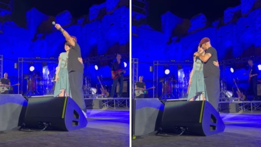 Eros Ramazzotti e Aurora insieme a Taormina