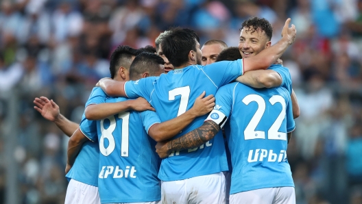 Foto Alessandro Garofalo/LaPresse
06 Agosto 2023 Castel di Sangro, Italia - 
SSC Napoli vs Augsburg  FC - amichevole estive Stadio Teofilo Patini.
Nella foto: Amir Rrahmani (SSC Napoli);esulta dopo il gol 1-0 

August 06 , 2023 Castel di Sangro, Italy - 
SSC Napoli vs Augsburg  , sport soccer,  summer friendly match 
Teofilo Patini stadium.
In the pic: Amir Rrahmani (SSC Napoli);celebrates after scoring  goal 1-0