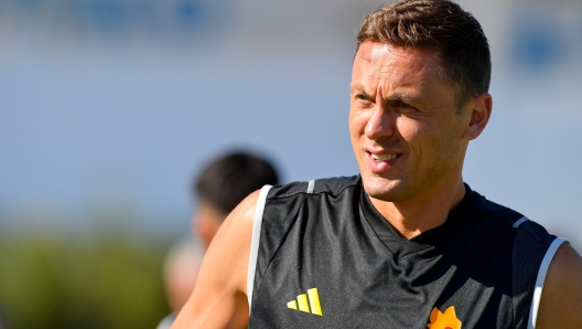 ALBUFEIRA, PORTUGAL - JULY 23: AS Roma player Nemanja Matic during a training session at Estadio Municipal de Albufeira on July 23, 2023 in Albufeira, Portugal. (Photo by Fabio Rossi/AS Roma via Getty Images)