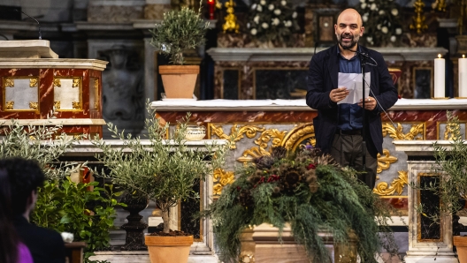 Roma - Piazza del Popolo. Nella chiesa degli artisti i funerali di Michela Murgia - Roma - Funerali Michela Murgia - fotografo: Claudio Guaitoli