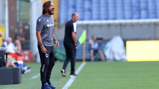 Foto Tano Pecoraro/LaPresse 14 Agosto 2023 - Genova, Italia  Sport, Calcio  Sampdoria vs Sudtirol - Coppa Italia 2023/2024 - Stadio Luigi Ferraris Nella foto: pirlo  Photo Tano Pecoraro/LaPresse August 14, 2023 - Genoa, Italy  Sport, Soccer  Sampdoria vs Sudtirol - Italian Cup 2023/2024 - Luigi Ferraris Stadium In the pic: pirlo