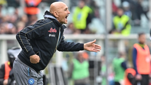 Napoli coach Luciano Spalletti reacts during the italian Serie A soccer match Torino FC vs SSC Napoli at the Olimpico Grande Torino Stadium in Turin, Italy, 19 march 2023 ANSA/ALESSANDRO DI MARCO