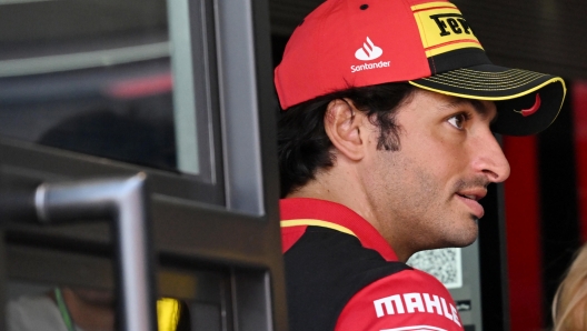 Spanish driver Carlos Sainz Jr of Scuderia Ferrari at the at the Autodromo Nazionale Monza race track in Monza, Italy, 31 August 2023. The Formula 1 Grand Prix of Italy is held on 3 September 2023. ANSA/DANIEL DAL ZENNARO