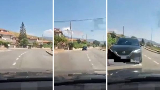 (sequenza fotogrammi da video) Incidente ad Alatri, il momento dello scontro frontale ripreso in diretta social: diversi feriti, bambina elitrasportata a Roma, 10 settembre 2023. FACEBOOK + ATTENZIONE LA FOTO NON PUO' ESSERE PUBBLICATA O RIPRODOTTA SENZA L'AUTORIZZAZIONE DELLA FONTE DI ORIGINE CUI SI RINVIA + NPK