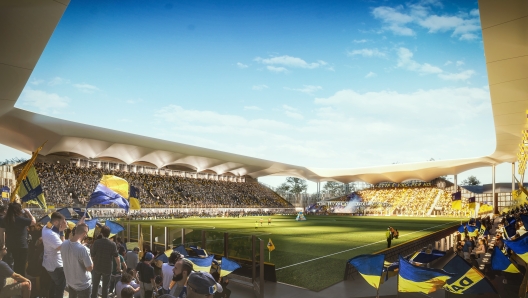 Una immagine dell'interno del nuovo stadio Tardini di Parma