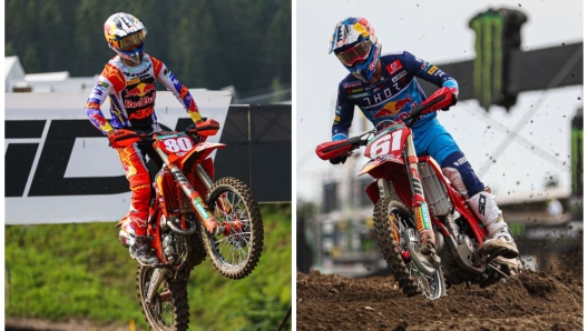 Andrea Adamo, 20 anni (a sin.), e Jorge Prado, 22: i campioni del mondo di MX2 e MXGP