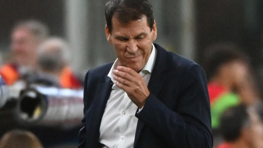 Napoli's Rudi Garcia gesture during the Italian Serie A match, Genoa CFC vs Ssc Napoli at Luigi Ferraris stadium in Genoa, Italy, 16 september 2023. ANSA/LUCA ZENNARO