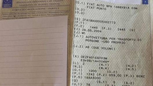 La carta di circolazione dell'automobile