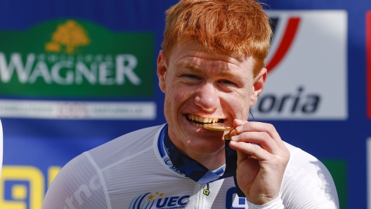 2023 UEC Road European Championships - Drenthe - Under 23 Men’s Road Race - Hoogeveen - Col Du VAM 136,5 km - 22/09/2023 - Breiner Henrik Pedersen (DEN) - photo Luca Bettini/SprintCyclingAgency©2023