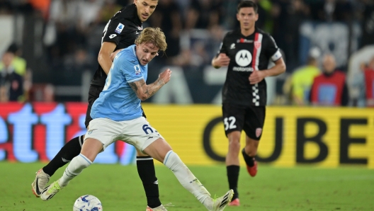 Foto Alfredo Falcone/LaPresse 23 Settembre 2023 - Roma, Italia - sport, calcio - Lazio vs Monza - Campionato italiano di calcio Serie A TIM 2023/2024 - Stadio Olimpico. Nella foto: Nicolo' Rovella (65 SS Lazio)  Foto Alfredo Falcone/LaPresse September 23, 2023 Rome, Italy - sport, soccer - Lazio vs Monza - Italian Serie A Football Championship 2023/2024 - Olimpic Stadium. In the pic: Nicolo' Rovella (65 SS Lazio)