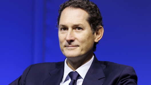 epa10905306 Stellantis Chairman John Elkann attends a press conference, prior to the inauguration ceremony of the new center for education and outreach 'Science Gateway' at the European Organization for Nuclear Research (CERN) headquarters, in Meyrin, near Geneva, Switzerland, 07 October 2023. The CERN Science Gateway will be open to the public from 08 October.  EPA/SALVATORE DI NOLFI