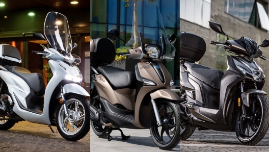 Honda SH 125 contro Kymco Agility 125 R16 contro Piaggio Liberty 125