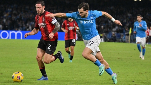 Napoli’s foreward Khvicha Kvaratskhelia Italian Serie A soccer match SSC Napoli and  AC Milan at 'Diego Armando Maradona' stadium in Naples, Italy, 29 October 2023
 ANSA/FELICE DE MARTINO