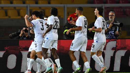 Foto Giovanni Evangelista/LaPresse 01 Novembre 2023 Lecce, Italia - sport, calcio - U.S. Lecce vs Parma Calcio 1913 - Coppa Italia Frecciarossa 2023/2024 - Stadio E. Giardiniero - Via del Mare. Nella foto:  Pic Giovanni Evangelista/LaPresse November 01 2023 Lecce, Italy - sport, soccer - U.S. Lecce vs Parma Calcio 1913 -Frecciarossa Italian Cup 2023/2024 - E. Giardiniero - Via del Mare Stadium. In the pic: