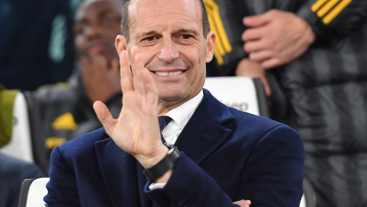 Juventus coach Massimiliano Allegri during the italian Serie A soccer match Juventus FC vs Cagliari Calcio at the Allianz Stadium in Turin, Italy, 11 november 2023 ANSA/ALESSANDRO DI MARCO