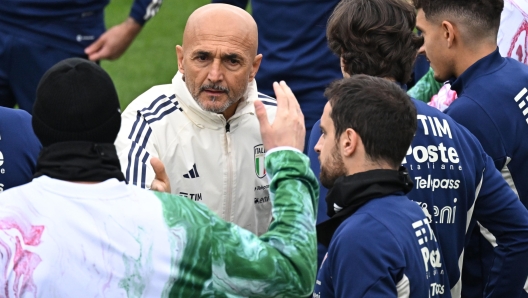 Head coach of the Italy national team, Luciano Spalletti during a training session of the Italian national soccer team at the Coverciano traning centre near Florence, Italy, 19 November 2023. ANSA/CLAUDIO GIOVANNINI