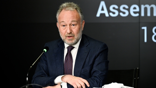 TURIN, ITALY - JANUARY 18: Gianluca Ferrero during a press conference after the Juventus Shareholders' Meeting at Allianz Stadium on January 18, 2023 in Turin, Italy. (Photo by Daniele Badolato - Juventus FC/Juventus FC via Getty Images)