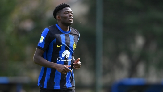 MILAN, ITALY - NOVEMBER 04: Makhtar Sarr of FC Internazionale U19 looks on during the Primavera 1 match between FC Internazionale U19 and Genoa U19 at Konami Youth Development Center on November 04, 2023 in Milan, Italy. (Photo by Mattia Pistoia - Inter/Inter via Getty Images)