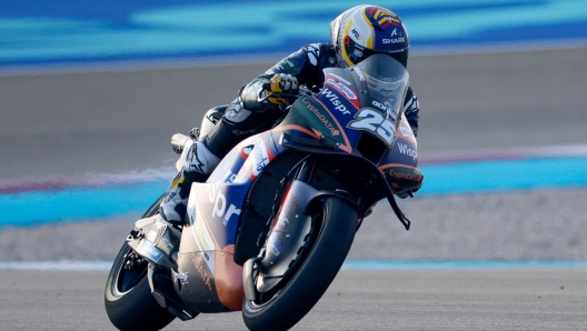 CryptoData RNF MotoGP Team's Spanish rider Raul Fernandez competes during the second free practice session ahead of the Moto GP Grand Prix of Qatar at the Losail International Circuit on November 18, 2023. (Photo by Karim JAAFAR / AFP)