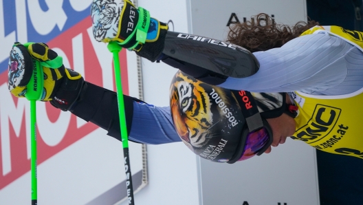 TREMBLANT, CANADA - DECEMBER 3: Federica Brignone of Team Italy in action during the Audi FIS Alpine Ski World Cup Women's Giant Slalom on December 3, 2023 in Tremblant, Canada. (Photo by Michel Cottin/Agence Zoom/Getty Images)