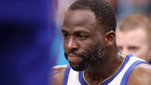 PHOENIX, ARIZONA - DECEMBER 12: Draymond Green #23 of the Golden State Warriors reacts after being ejected for a flagrant foul during the second half of the NBA game against the Phoenix Suns at Footprint Center on December 12, 2023 in Phoenix, Arizona. The Suns defeated the Warriors 119-116. NOTE TO USER: User expressly acknowledges and agrees that, by downloading and or using this photograph, User is consenting to the terms and conditions of the Getty Images License Agreement.   Christian Petersen/Getty Images/AFP (Photo by Christian Petersen / GETTY IMAGES NORTH AMERICA / Getty Images via AFP)