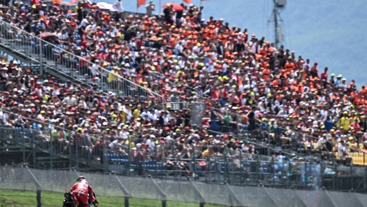 Italian MotoGP rider Francesco Bagnaia of Ducati Lenovo Team in action during the MotoGP race of the Motorcycling Grand Prix of Italy at the Mugello circuit in Scarperia, central Italy, 11 June 2023. ANSA/CLAUDIO GIOVANNINI