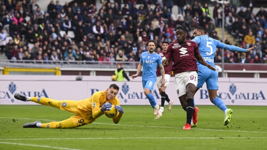 Foto Fabio Ferrari/LaPresse 7 Gennaio 2024 - Torino, Italia - sport, calcio -ESCLUSIVA TORINO FC- Torino Fc vs Napoli - Campionato italiano di calcio Serie A TIM 2023/2024 - Stadio Olimpico Grande Torino.Nella foto: Duván Zapata (Torino FC);   January 7, 2024 Turin, Italy - sport, calcio -EXCLUSIVE TORINO FC- Torino Fc vs Napoli - Italian Serie A Football Championship 2023/2024 -Olimpico Grande Torino Stadium.In the pic:Duván Zapata (Torino FC);