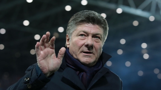 BERGAMO, ITALY - NOVEMBER 25: Walter Mazzarri, Head Coach of SSC Napoli, looks on prior to the Serie A TIM match between Atalanta BC and SSC Napoli at Gewiss Stadium on November 25, 2023 in Bergamo, Italy. (Photo by Emilio Andreoli/Getty Images)