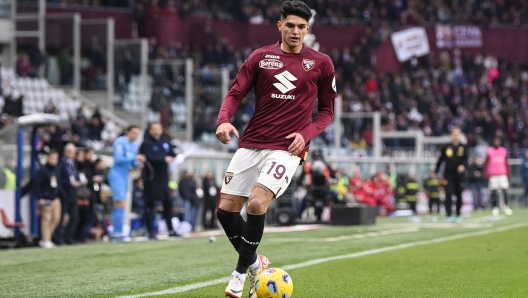 Foto Fabio Ferrari/LaPresse 7 Gennaio 2024 - Torino, Italia - sport, calcio -ESCLUSIVA TORINO FC- Torino Fc vs Napoli - Campionato italiano di calcio Serie A TIM 2023/2024 - Stadio Olimpico Grande Torino.Nella foto: Raoul Bellanova (Torino FC);   January 7, 2024 Turin, Italy - sport, calcio -EXCLUSIVE TORINO FC- Torino Fc vs Napoli - Italian Serie A Football Championship 2023/2024 -Olimpico Grande Torino Stadium.In the pic:Raoul Bellanova (Torino FC);