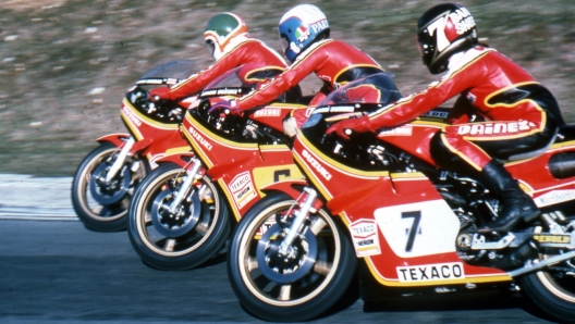 Tom Herron, Steve Parrish e Barry Sheene, la squadra ufficiale del 1978