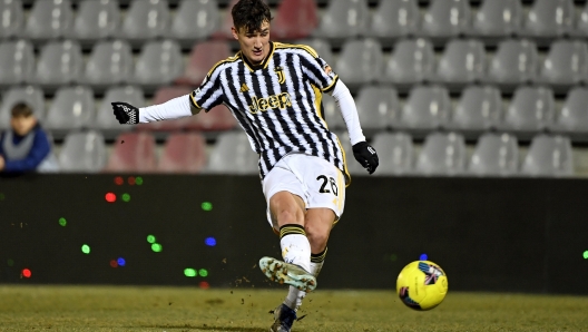 ALESSANDRIA, ITALY - JANUARY 20: Samuele Damiani of Juventus during the Serie C match between Juventus Next Gen and Rimini at Stadio Giuseppe Moccagatta on January 20, 2024 in Alessandria, Italy. (Photo by Filippo Alfero - Juventus FC/Juventus FC via Getty Images)