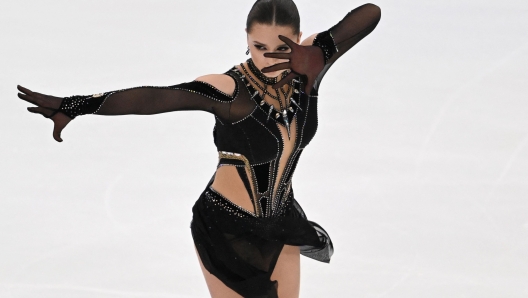 Russia's figure skater Kamila Valieva competes in the women's free skating event during the Russian Grand Prix of Figure Skating at the Megasport arena in Moscow on November 26, 2023. (Photo by Natalia KOLESNIKOVA / AFP)