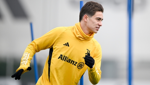 TURIN, ITALY - JANUARY 18: Kenan Yildiz of Juventus during a training session at JTC on January 18, 2024 in Turin, Italy. (Photo by Daniele Badolato - Juventus FC/Juventus FC via Getty Images)