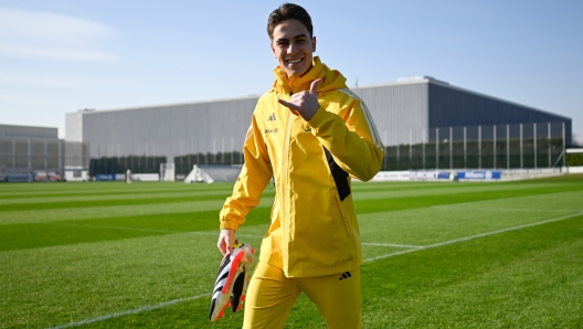 TURIN, ITALY - JANUARY 24: Kenan Yildiz of Juventus during a training session at JTC on January 24, 2024 in Turin, Italy. (Photo by Daniele Badolato - Juventus FC/Juventus FC via Getty Images)