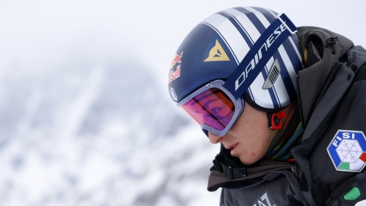 ZERMATT, SWITZERLAND - NOVEMBER 16: Sofia Goggia of Team Italy inspects the course during the Audi FIS Alpine Ski World Cup Women's Downhill Training on November 16, 2023 in Zermatt, Switzerland. (Photo by Alexis Boichard/Agence Zoom/Getty Images)