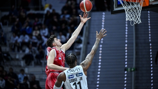 Guglielmo Caruso EA7 Emporio Armani Olimpia Milano . Dolomiti Energia Trentino Trento LBA Frecciarossa Final Eight 2024 - Quarti di Finale LBA Legabasket Serie A UnipolSAI 2023/2024 Torino, 14/02/2024 Foto L.Canu / Ciamillo-Castoria