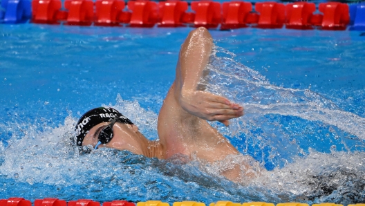 Alessandro Ragaini from Italy in action  at World Aquatics Championships Doha 2024  - sport- swimming -Doha (Qatar) February 16, 2024 (Photo by Gian Mattia D'Alberto / LaPresse)