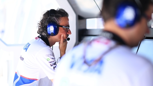 BAHRAIN, BAHRAIN - FEBRUARY 21: Laurent Mekies, Team Principal of Visa Cash App RB looks on from the pitwall during day one of F1 Testing at Bahrain International Circuit on February 21, 2024 in Bahrain, Bahrain. (Photo by Rudy Carezzevoli/Getty Images)