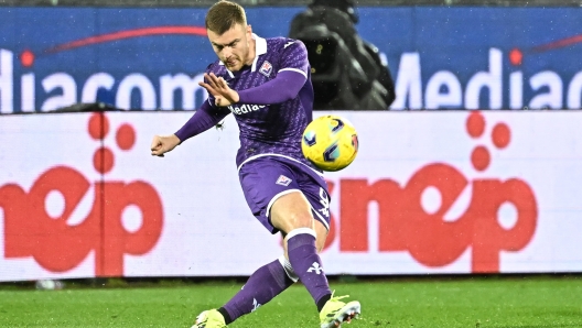 Fiorentina's foward Lucas Beltran in action during the Serie A soccer match ACF Fiorentina vs SS Lazio at Artemio Franchi Stadium in Florence, Italy, 26 February 2024 ANSA/CLAUDIO GIOVANNINI