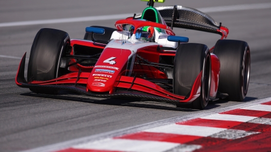 BARCELONA, SPAIN - JANUARY 24: Andrea Kimi Antonelli of Italy and PREMA Racing drives on track prior to the Formula 2 Shakedown at Circuit de Barcelona-Catalunya on January 24, 2024 in Barcelona, Spain. (Photo by Eric Alonso - Formula 1/Formula Motorsport Limited via Getty Images)