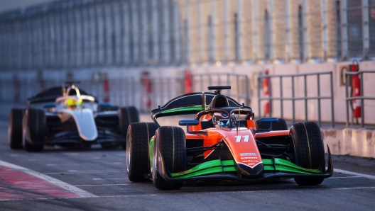 BARCELONA, SPAIN - JANUARY 24: Franco Colapinto of Argentina and MP Motorsport drives in the Pitlane during the Formula 2 Shakedown at Circuit de Barcelona-Catalunya on January 24, 2024 in Barcelona, Spain. (Photo by Eric Alonso - Formula 1/Formula Motorsport Limited via Getty Images)