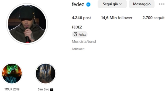 Fedez immagine profilo