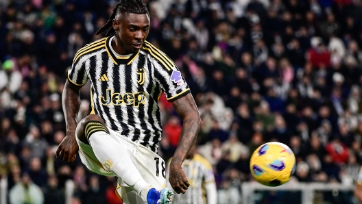 Juventus\' Moise Kean    during the Serie A soccer match between Juventus and Atalanta at the Allianz Stadium in Torino, north west Italy - Sunday, March 10, 2024. Sport - Soccer . (Photo by Marco Alpozzi/Lapresse)