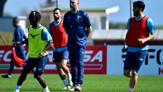 ROME, ITALY - MARCH 20: SS Lazio head coach Igor Tudor looks on during the SS Lazio training session at the Formello sport centre on March 20, 2024 in Rome, Italy. (Photo by Marco Rosi/Getty Images)