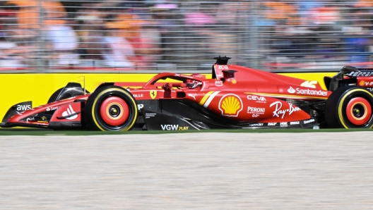 Ferrari's Monegasque driver Charles Leclerc drives during the second practice session of the Formula One Australian Grand Prix at the Albert Park Circuit in Melbourne on March 22, 2024. (Photo by Paul Crock / AFP) / -- IMAGE RESTRICTED TO EDITORIAL USE - STRICTLY NO COMMERCIAL USE --