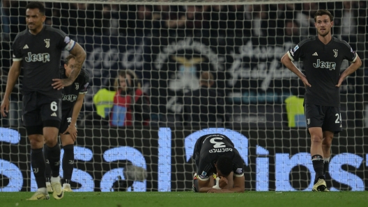 disappointment of the Juventus players during the Serie A Tim soccer match between Lazio and Juventus at the Rome's Olympic stadium, Italy - Saturday March 30, 2024 - Sport  Soccer ( Photo by Alfredo Falcone/LaPresse )