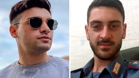 In una combo Francesco Pastore (S) e Francesco Ferraro (S), i due carabinieri morti in un incidente stradale verificatosi nella notte in provincia di Salerno, 7 aprile 2024. ANSA +NPK+