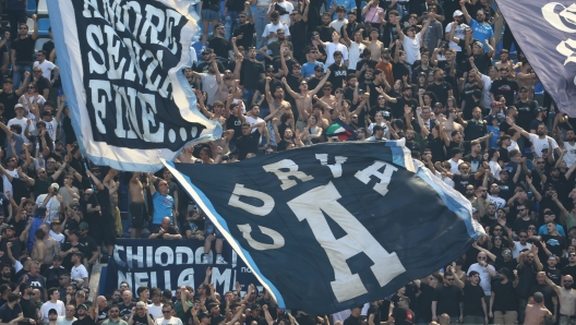 Naploli?s Supporters   during the Serie A soccer match between Napoli and Frosinone at the Diego Armando Maradona Stadium in Naples, north west Italy - Saturday, April 14 , 2024. Sport - Soccer .  (Photo by Alessandro Garofalo/Lapresse)